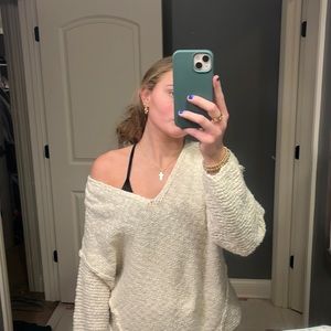 Womens off the shoulder sweater